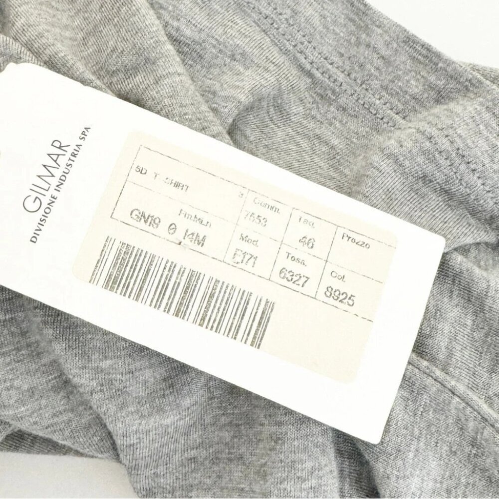 NWT Iceberg long sleeve turtleneck shirt size Large grey with black logo print - Picture 10 of 11
